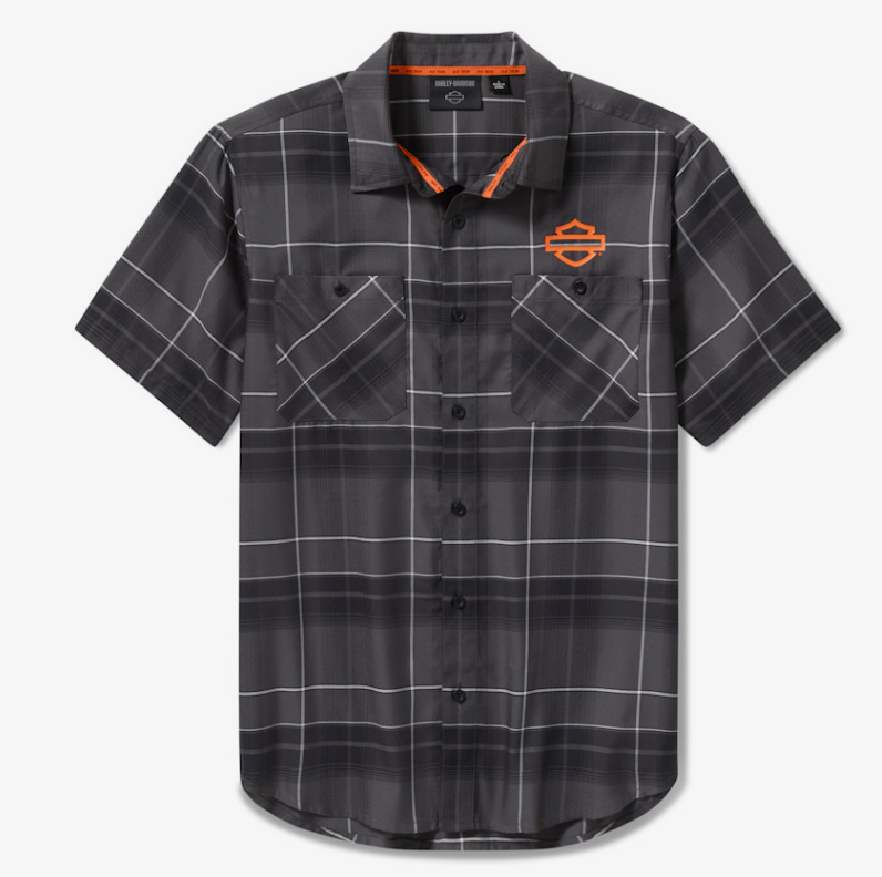 galeria CAMISA MASCULINA H-D TECH COOLMAX ASPHALT & HARLEY BLACK
