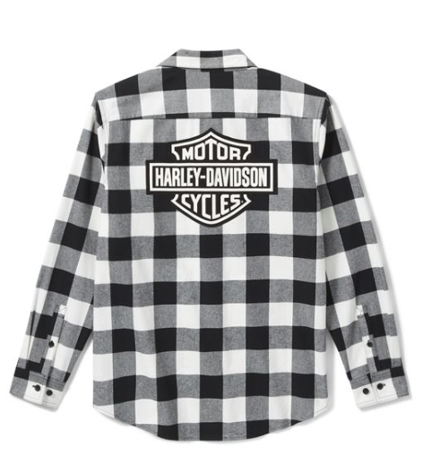 galeria CAMISA MASCULINA BUFFALO CHECK B&S WHITE/BLACK