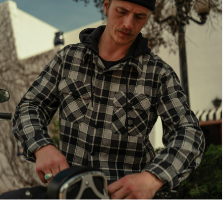 galeria CAMISA MASCULINA XADREZ COM CAPUZ H-D