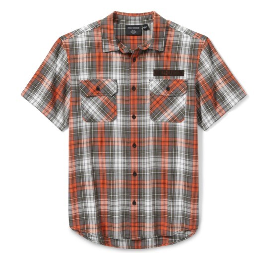 galeria CAMISA MASCULINA XADREZ H-D ORANGE