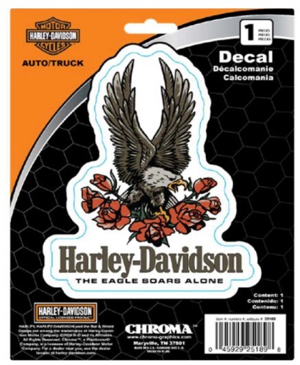 galeria ADESIVO EM VINIL H-D EAGLE & ROSES
