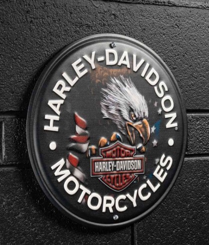 galeria PLACA DECORATIVA EM ALTO RELEVO H-D PATRIOTIC