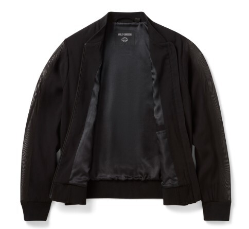 galeria JAQUETA DE VISCOSE FEMININA BOMBER BLING SKULL