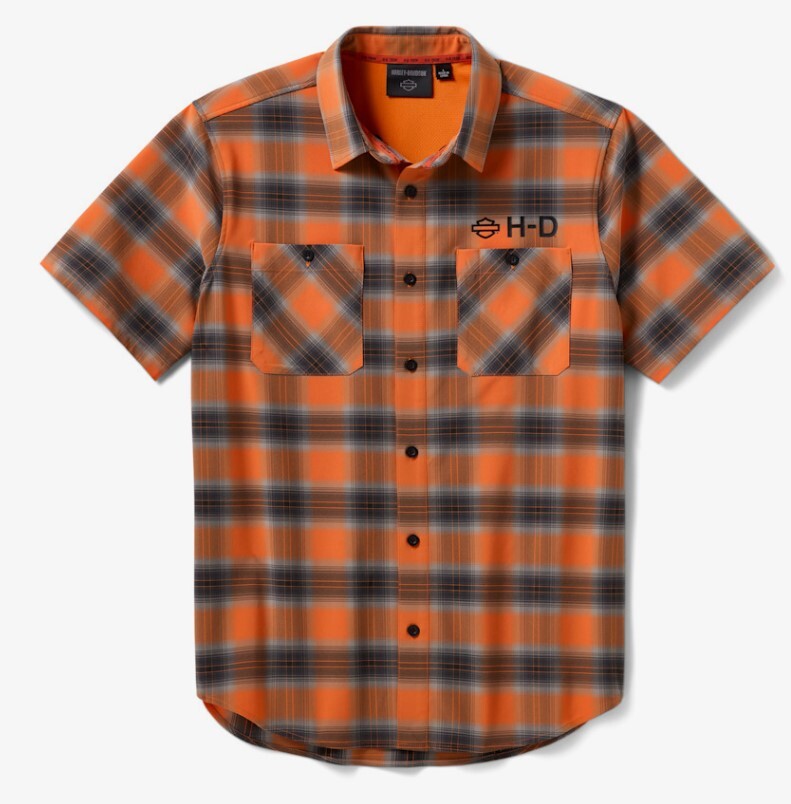 galeria CAMISA MASCULINA STRETCH COMFORT H-D TECH ORANGE