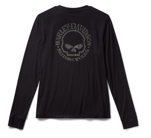 galeria BLUSA FEMININA MANGA LONGA BLING SKULL