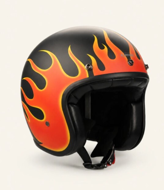 galeria CAPACETE LUCCA CAFÉ RACER ON FIRE