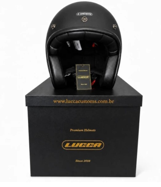 galeria CAPACETE LUCCA CAFÉ RACER MATT BLACK
