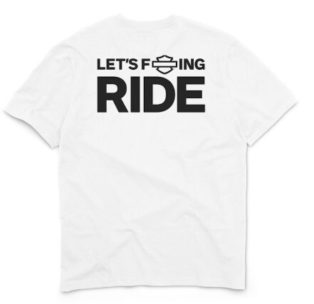 galeria CAMISETA MASCULINA H-D "LET'S F**KING RIDE" WHITE