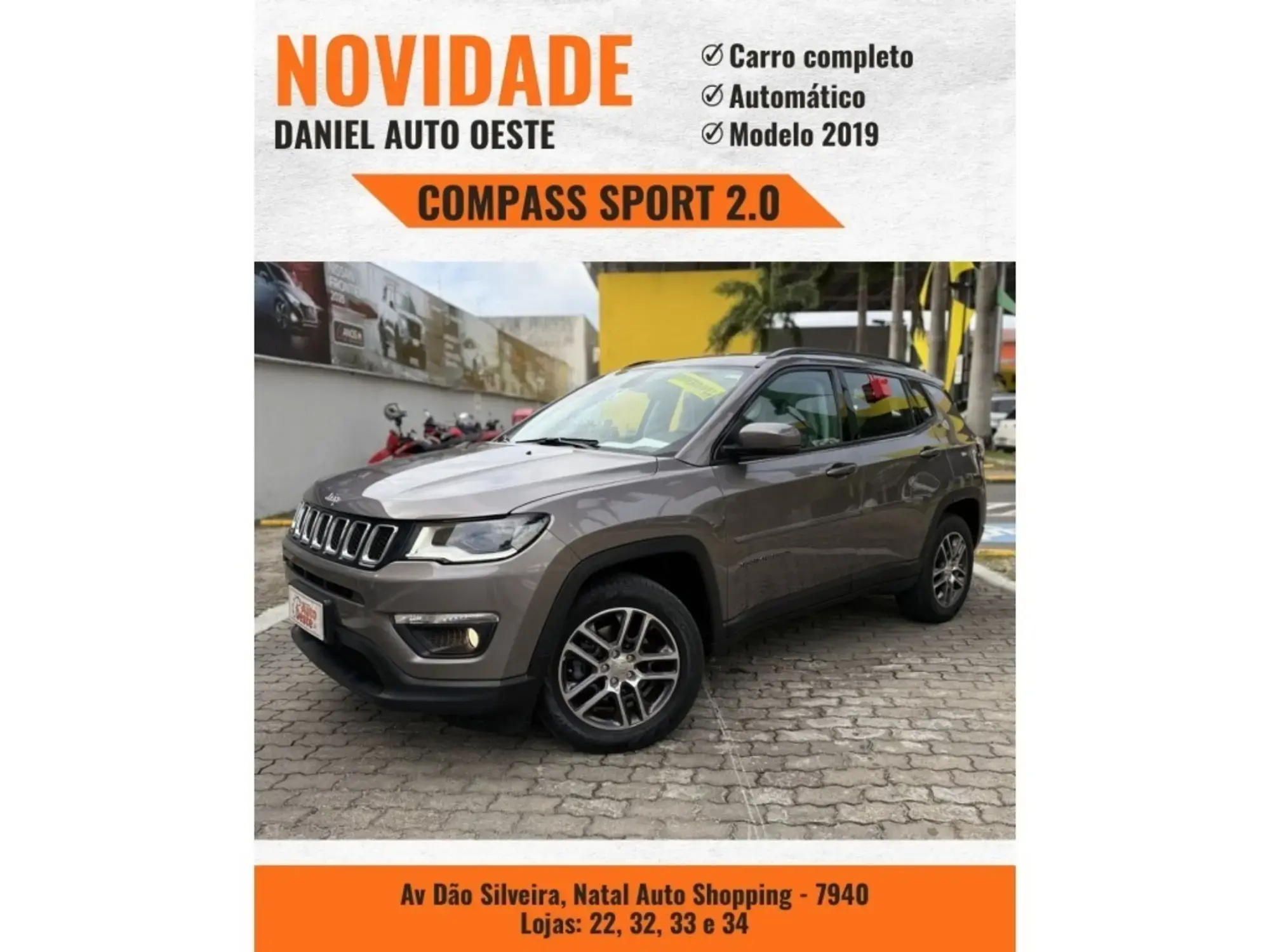 Jeep Compass 2.0 16V FLEX SPORT AUTOMÁTICO 2019