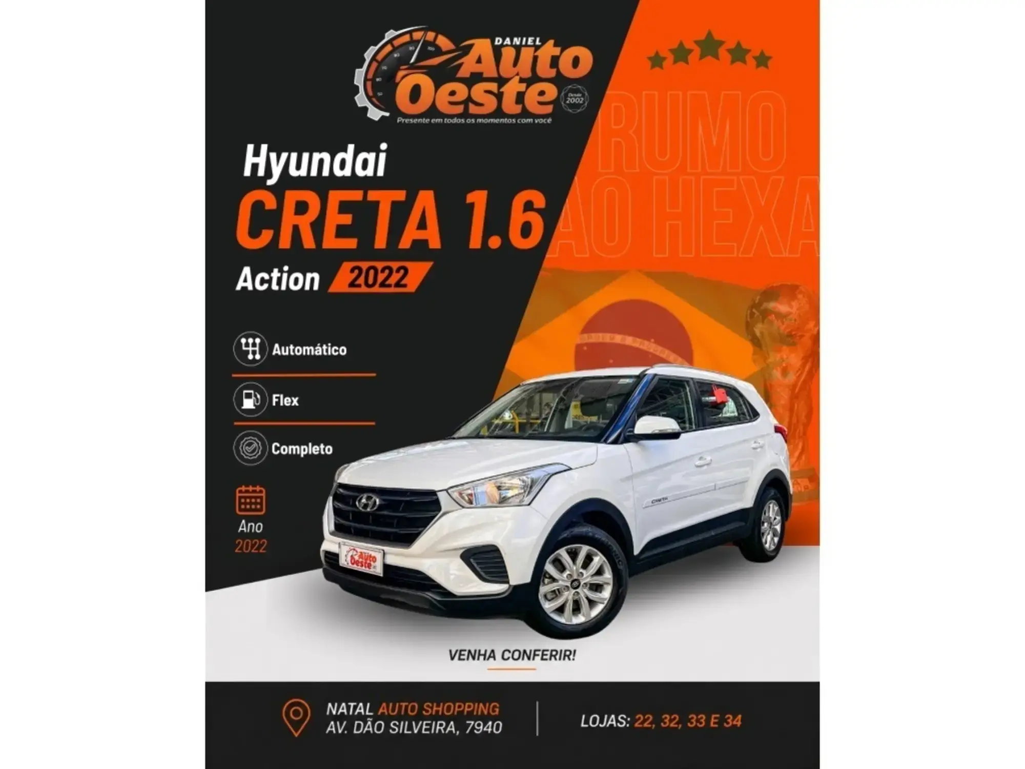Hyundai Creta 1.6 16V FLEX ACTION AUTOMÁTICO 2022
