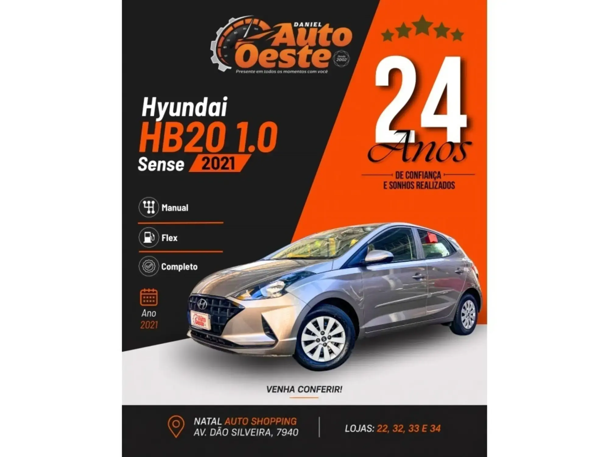 Hyundai Hb20 1.0 12V FLEX SENSE MANUAL 2021