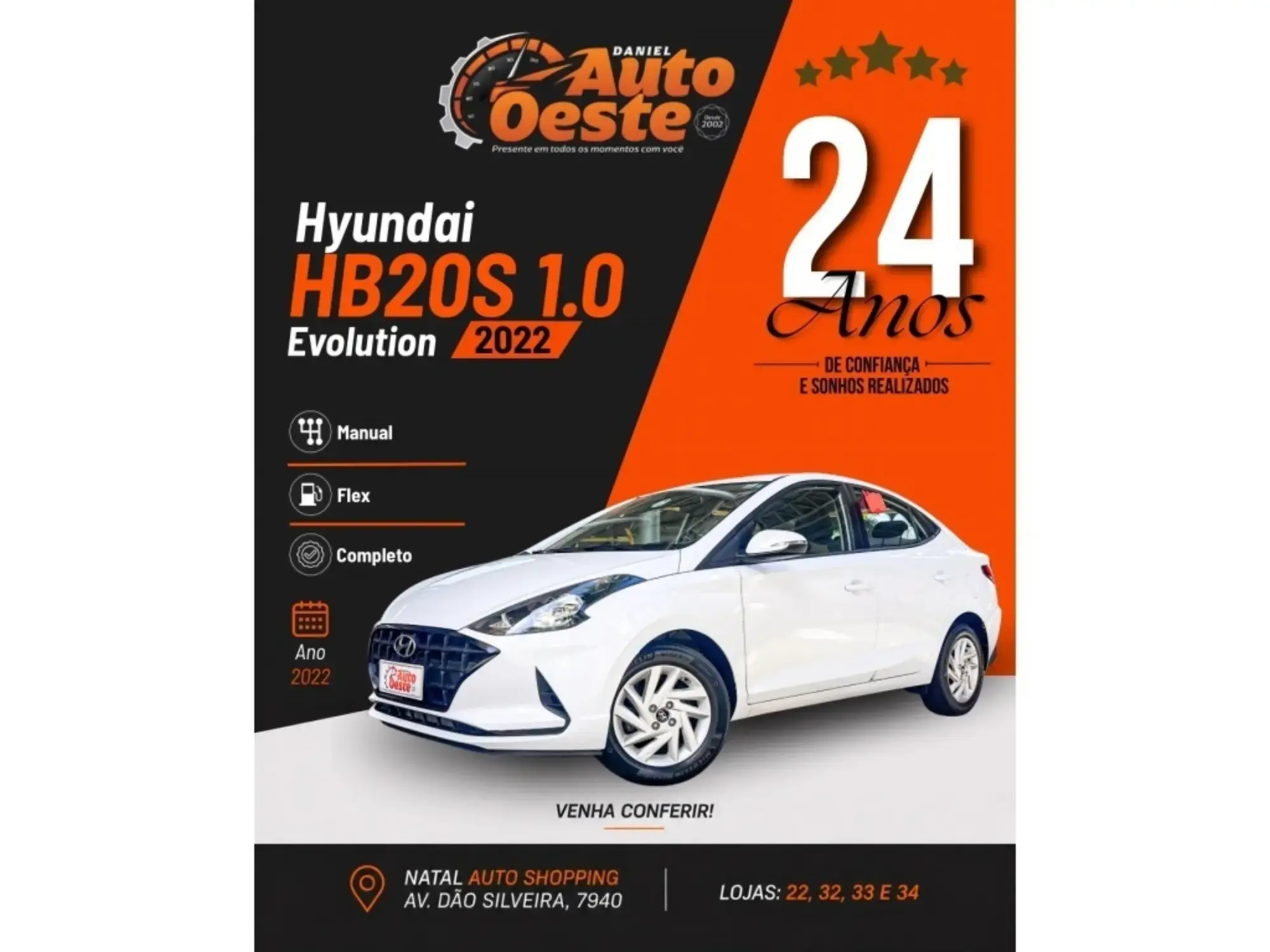Hyundai Hb20S HB20S Evolution 1.0 Flex 12V Mec. 2022