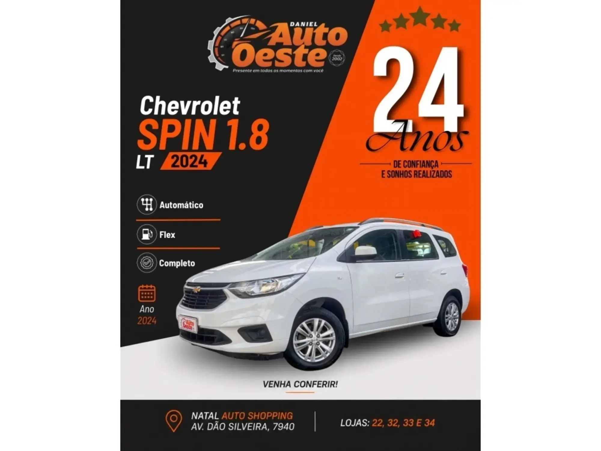 Chevrolet Spin SPIN LT 1.8 8V Econo.Flex 5p Aut. 2024