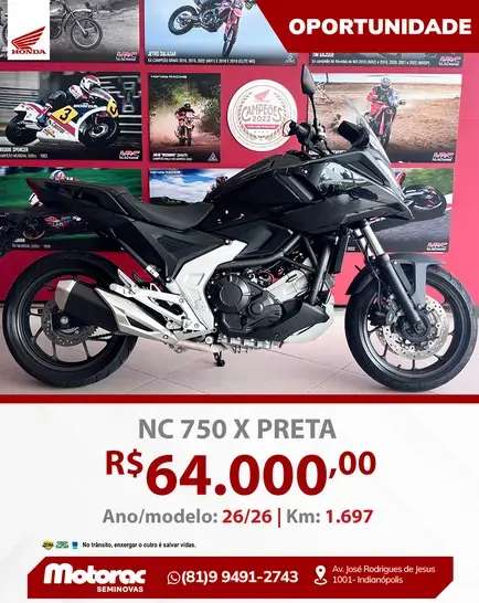 NC 750 X PRETA