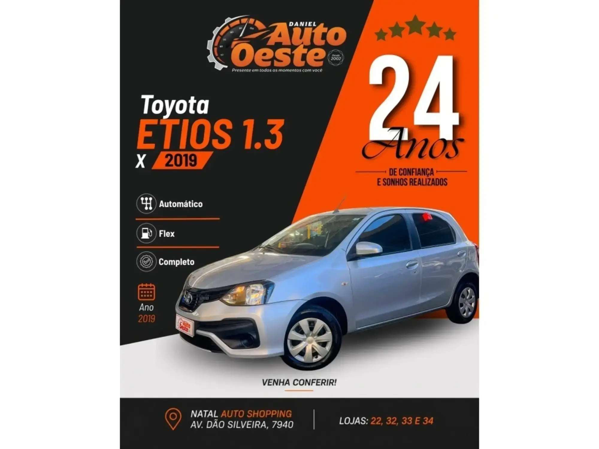 Toyota Etios ETIOS X 1.3 Flex 16V 5p Aut. 2019