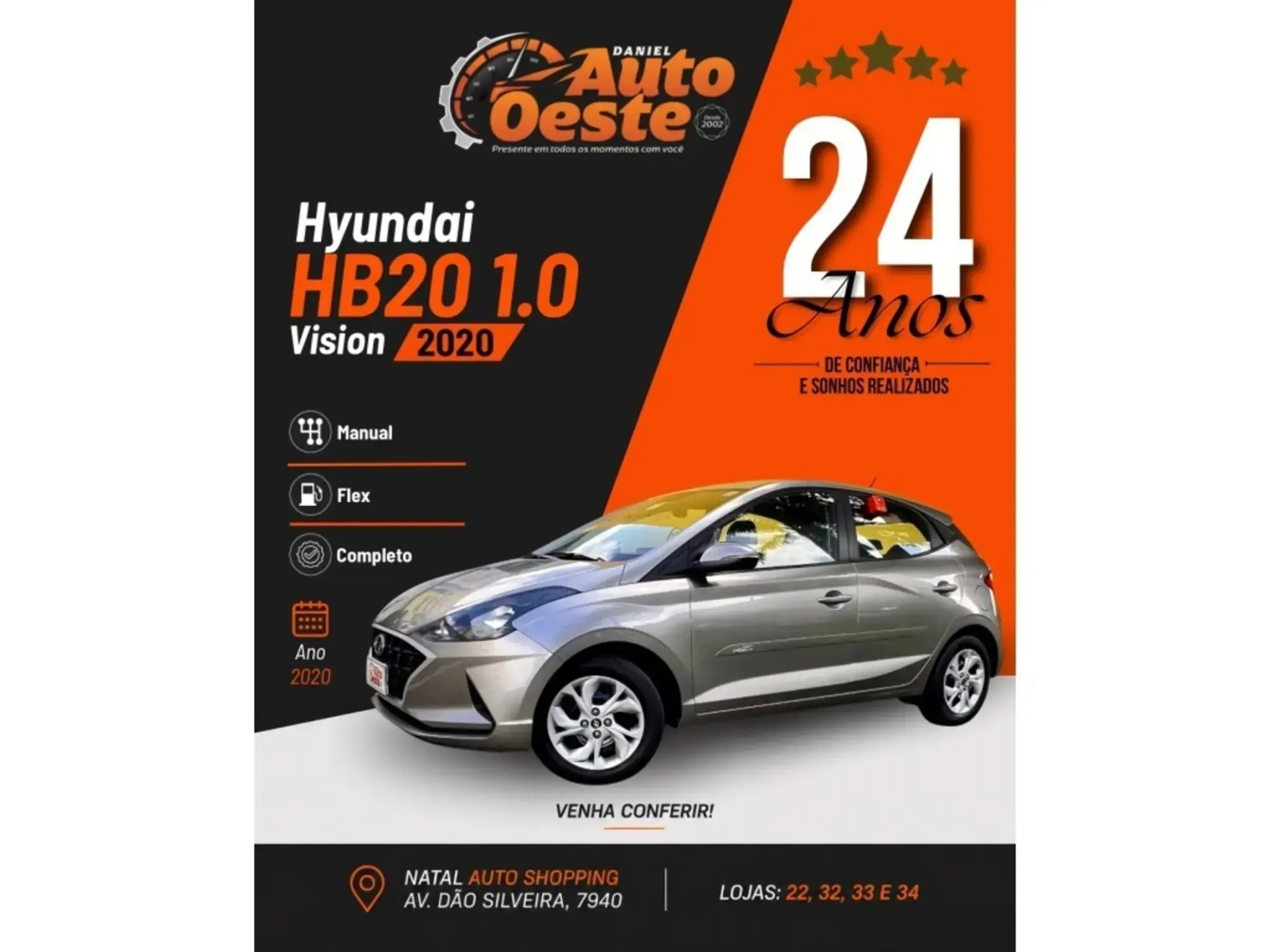 Hyundai Hb20 1.0 12V FLEX VISION MANUAL 2020