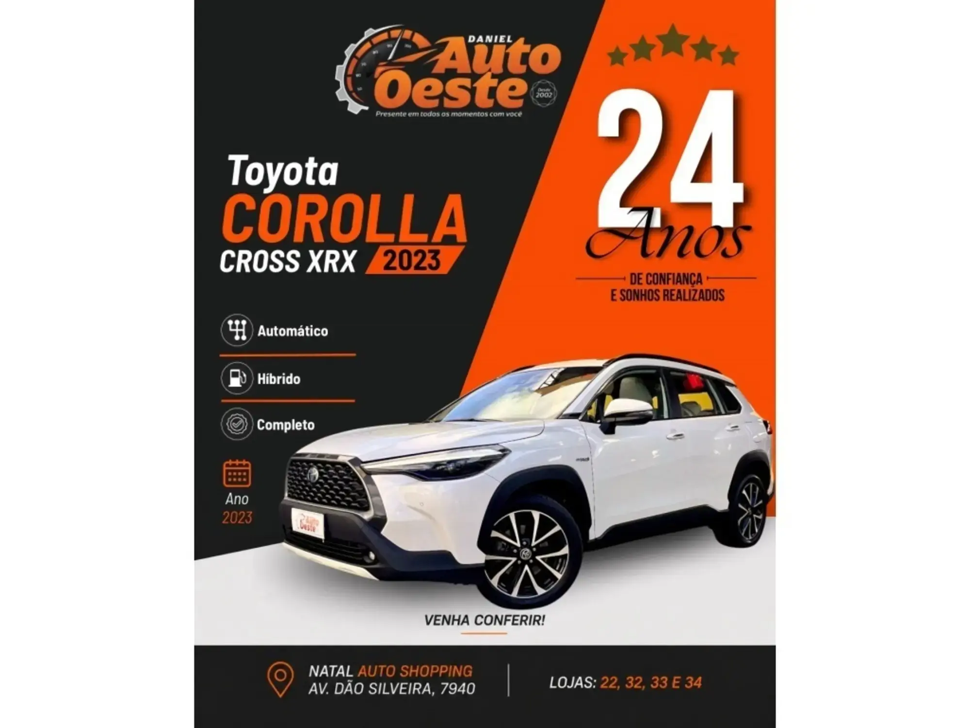 Toyota Corolla Cross 1.8 VVT-I HYBRID FLEX XRX CVT 2023