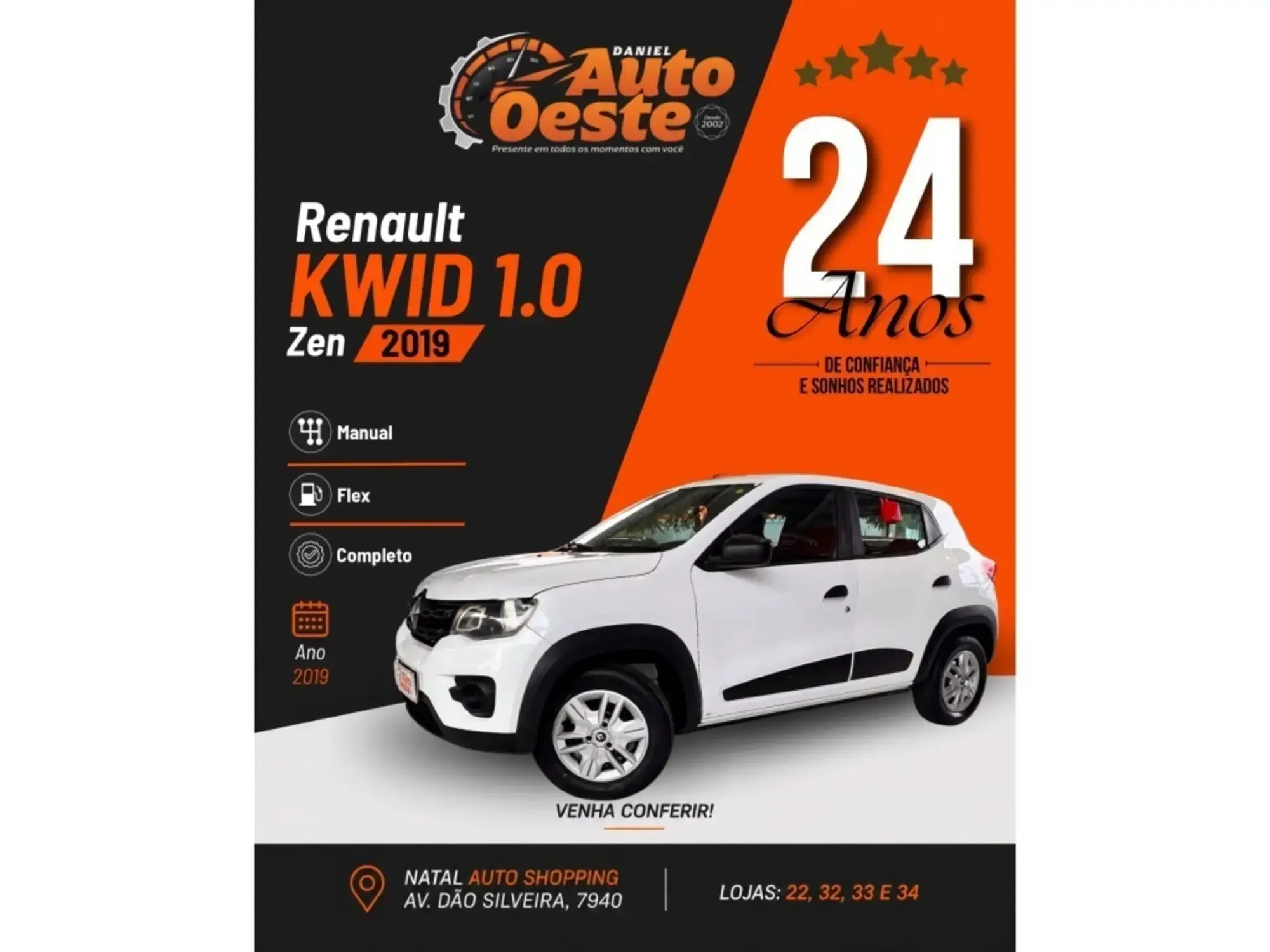 Renault Kwid 1.0 12V SCE FLEX ZEN MANUAL 2019
