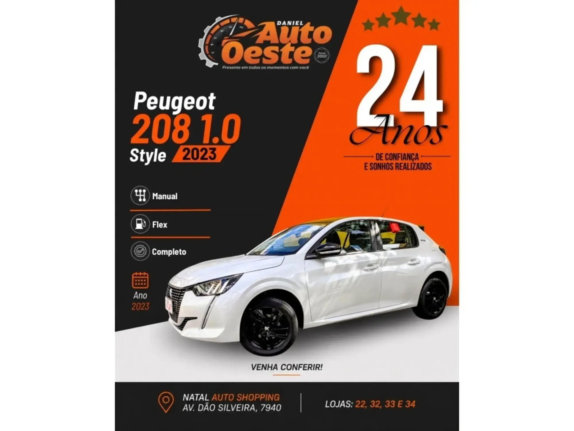 Peugeot 208 1.0 FIREFLY FLEX STYLE MANUAL 2023
